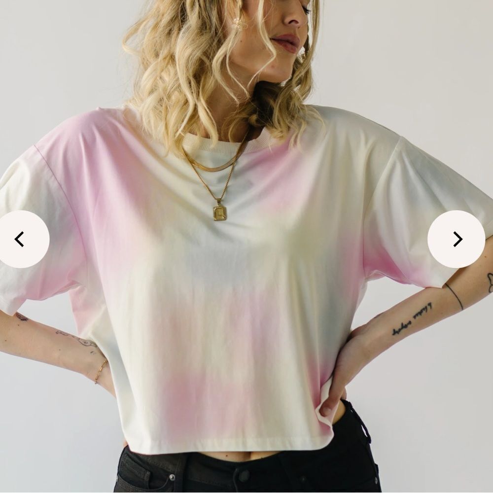 LFD The Newark Tie Dye Tee in Pastel Multi L NWT in packaging